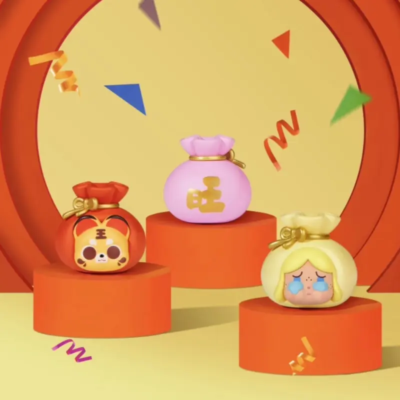 New Pop Bean Fortune Bag Series Mini Dolls Cute Anime Figure Kawaii Desktop Ornaments Surprise Mystery Box Kids Gift