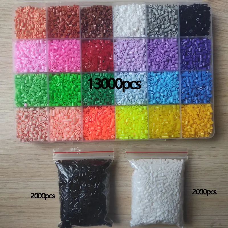 Creative Perler Beads 24/72 Colors Perler Toy Kit 2.6mm Hama Beads 3D Puzzle DIY Toy Kids Creative Handmade Craft Toy Gift