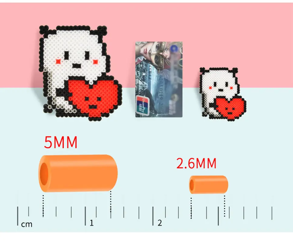 Creative Perler Beads 24/72 Colors Perler Toy Kit 2.6mm Hama Beads 3D Puzzle DIY Toy Kids Creative Handmade Craft Toy Gift