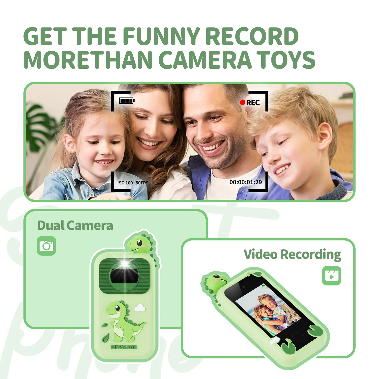 INOCTI Kids Smart Phone Toy Toddler Mobile Educational Learning Dual Camera Music Player Toys For Christmas Birthday Gifts