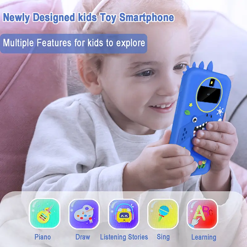 Children Smart Phone Touchscreen Learning Toy HD Dual Camera Cell Music Player Painting Game Early Educational Toy Birthday Gift