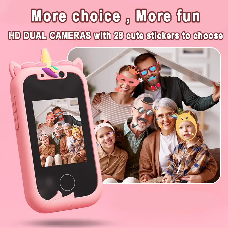 Children Smart Phone Touchscreen Learning Toy HD Dual Camera Cell Music Player Painting Game Early Educational Toy Birthday Gift