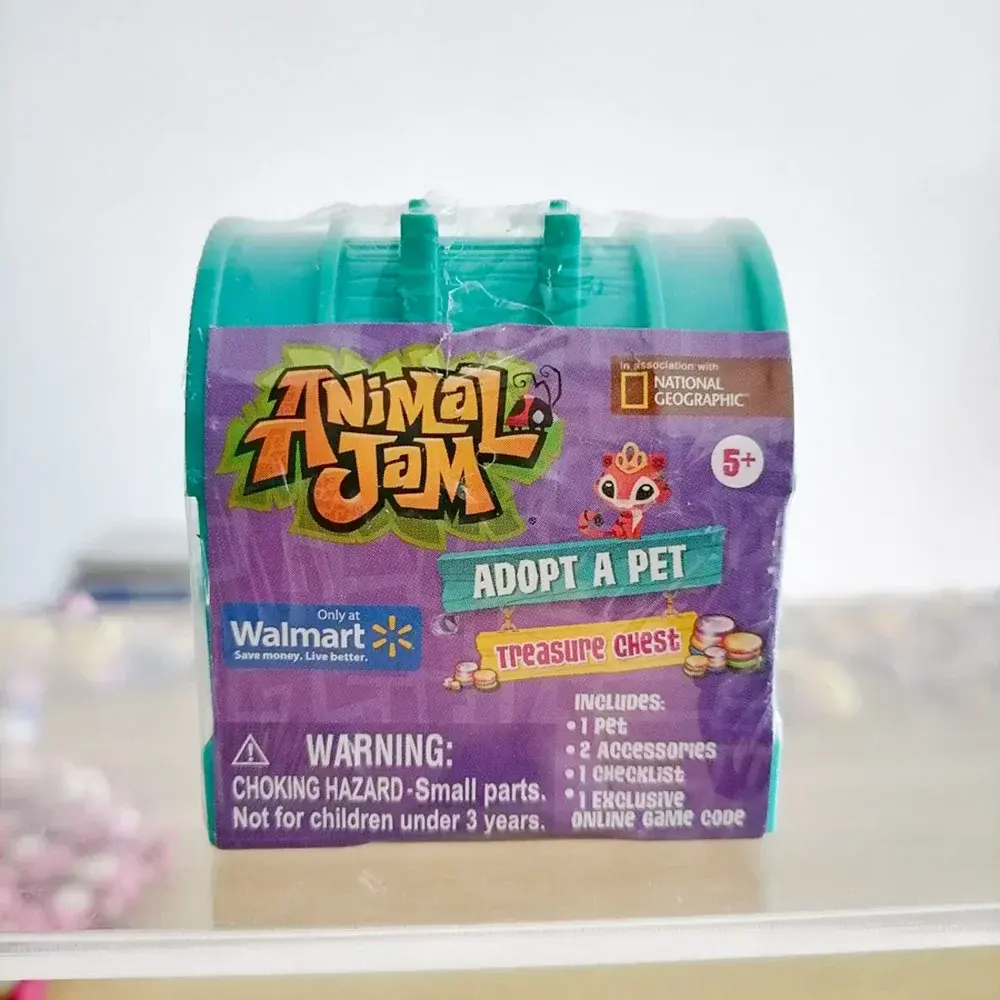 Animal Jam Adopt A Pet Treasure Chest Blind Box Doll Gifts Toy Model Anime Figures Collect Ornaments