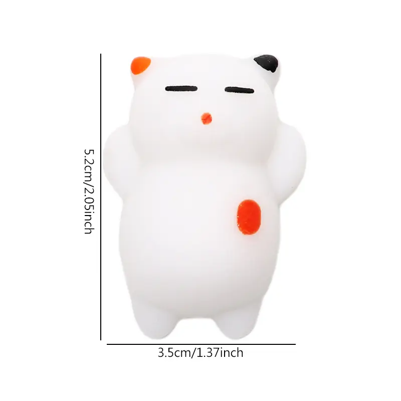 5/10/20PCS Kawaii Cat Squishy Toys Catoon Push Stress Relief Squishies Mochi Stress Ball  For Boys Girls Birthday Party Favor