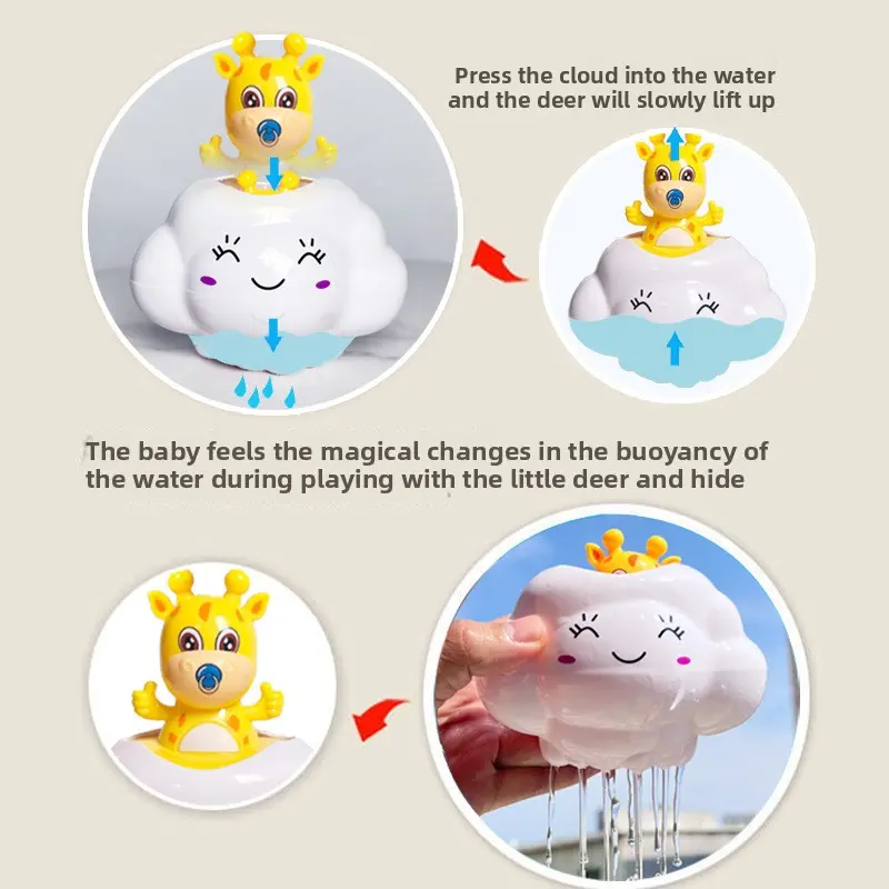 Baby Bath Toy Bathing Cute Swimming Water Spraying Clouds Shower for Kids Water Playing Toy Boys and Girls Gifts for Toddlers