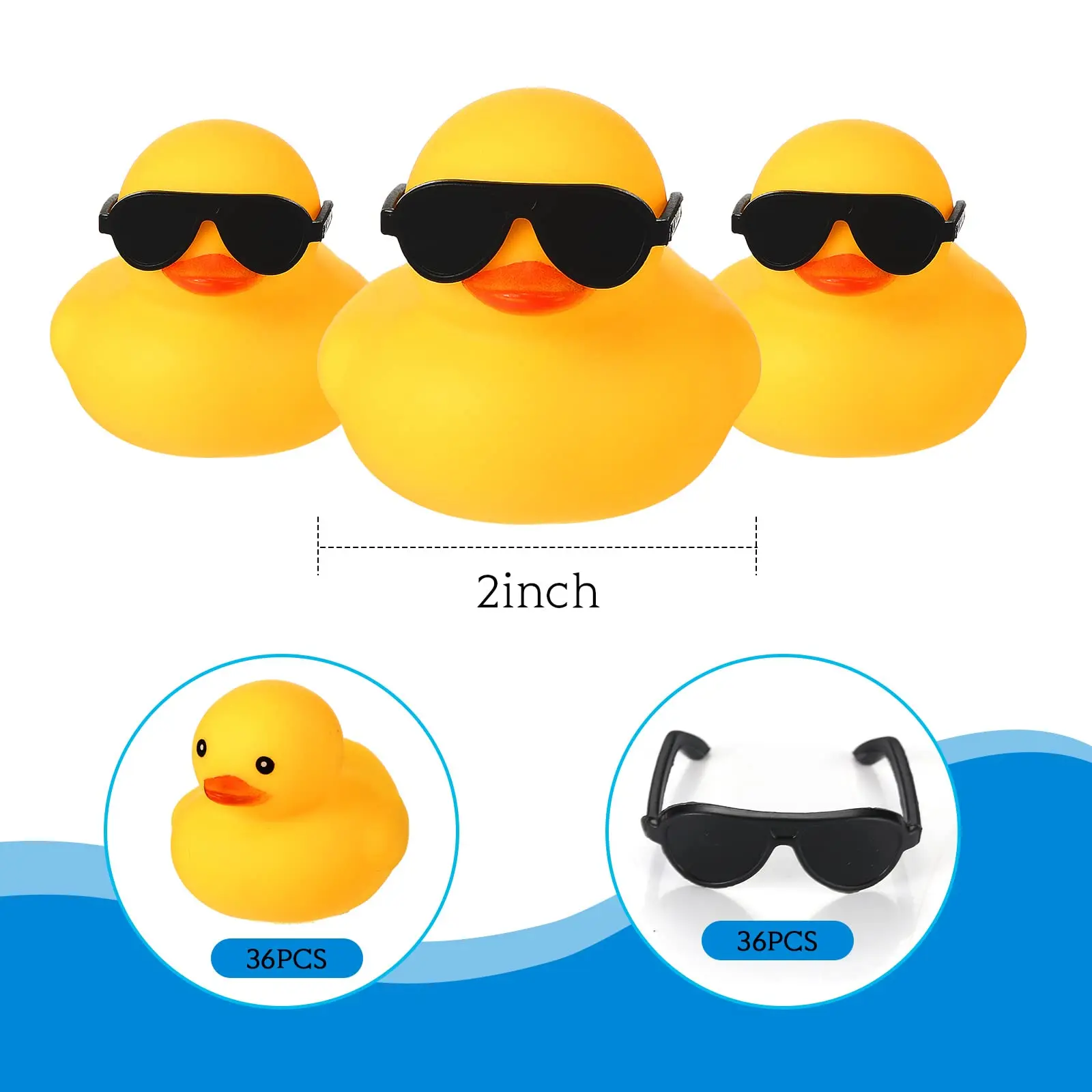 6/12/24pc Rubber Duck Toys Yellow Rubber Ducks Squeak & Float Ducky Pool Toy Cruise Holiday Decoration Birthday Party Favors