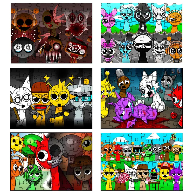 Phase 1.0~6.0 Music box Sprunkie Figures Puzzle Toys Set Sprunkie Toys Educational Puzzle Toys Gifts for Kid Birthday Christmas