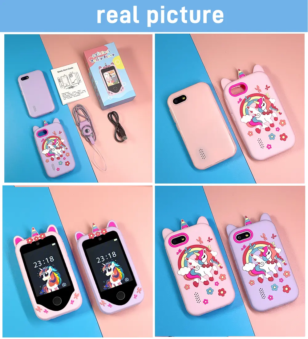Kids Smart Phone Camera Toys Phone 18 Games Touch Screen Learning Toy For 3-12 Year Old Boys Girls MP3 Player Birthday Gifts