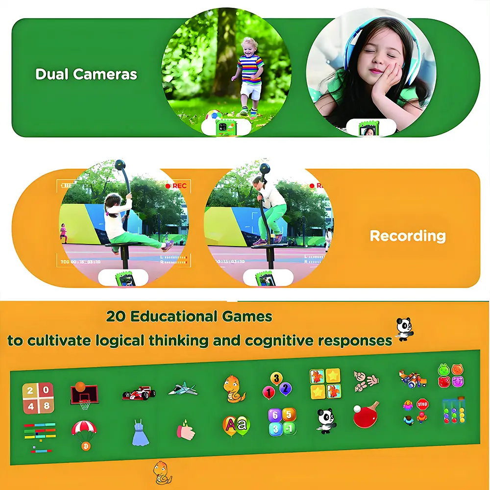 Kids Smart Phone Toy Cartoon Unicorn Music Video Player Mini Smart Phone Educational Toys for Girls Boys Birthday Christmas Gift