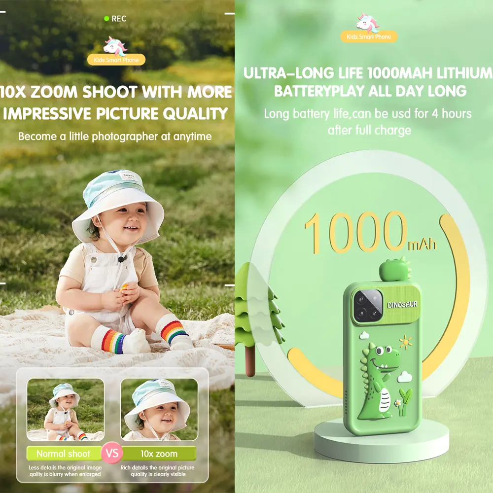 Kids Smart Phone Toys 20 Stories 10 Games Unicorn Baby Mobile Educational Learning Toys for Girls Boys Birthday Christmas Gifts