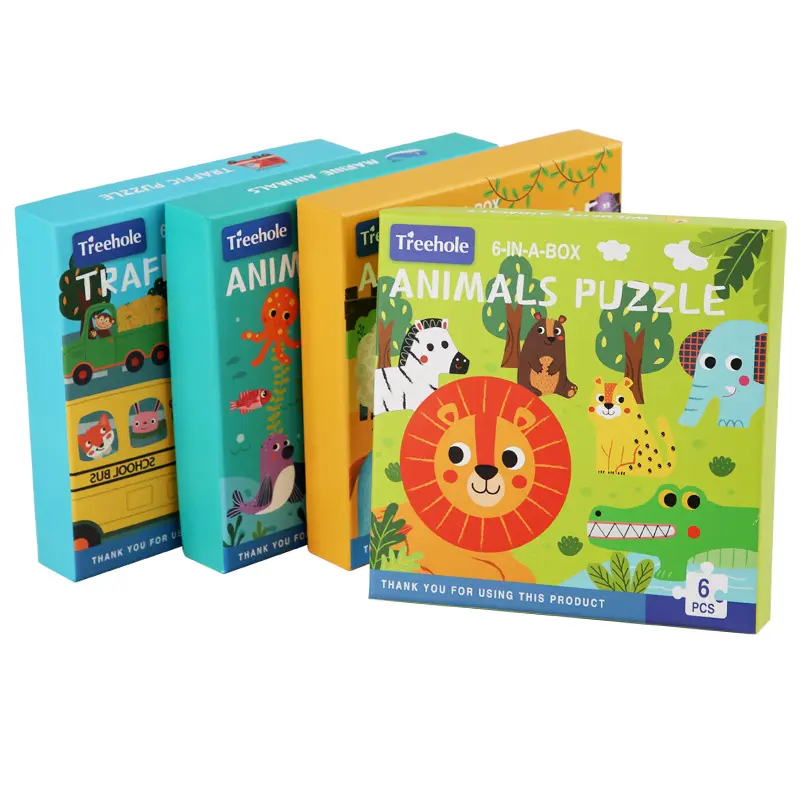 Kids Large Size Wooden Jigsaw Puzzle Game Baby Toys Learning Educational Forest Sea Animals Traffic Vehicle Puzzles Children Toy