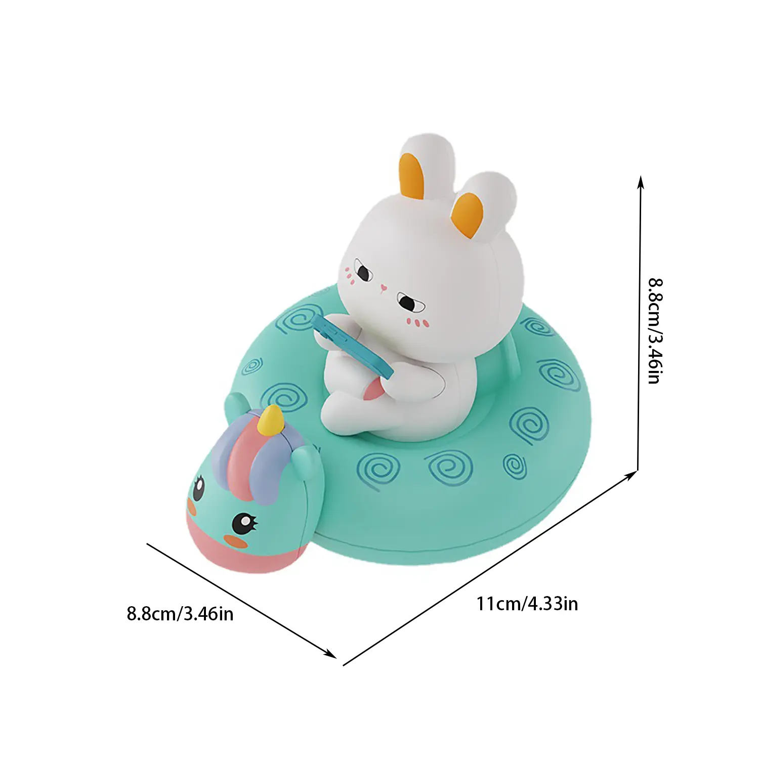 Children's Water Playing Chain Rabbit Cute Pig Swimming Circle Clockwork Rowing Baby Bathroom Shower Interactive Toy