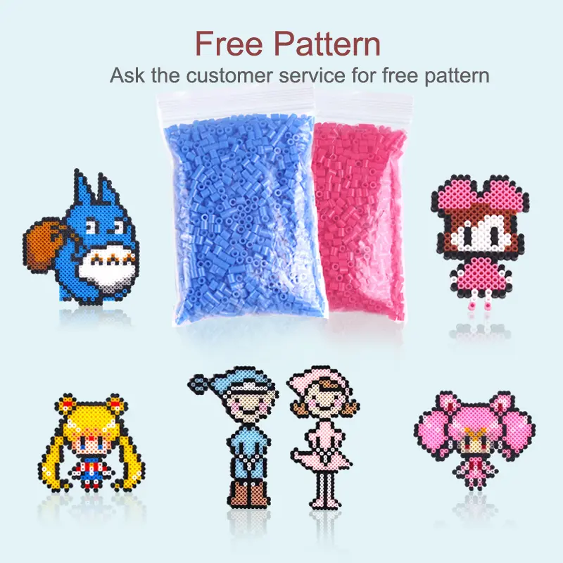 168colors/set Yantjouet 2.6mm EVA Mini Beads kit Gift Black/White 3500pcs Hama Beads Fuse Beads Diy Puzzles Iron Beads