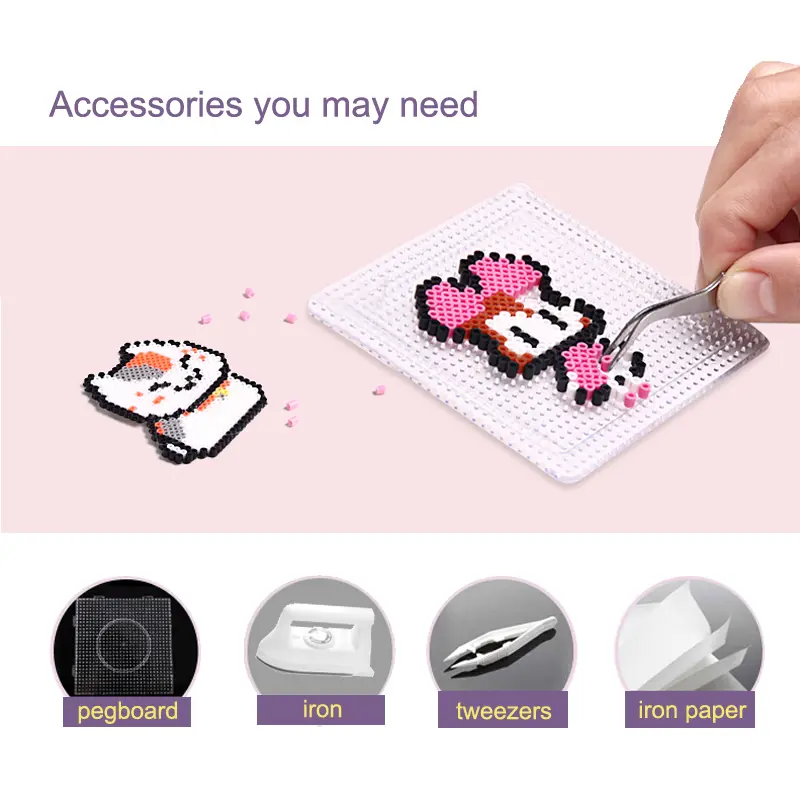 168colors/set Yantjouet 2.6mm EVA Mini Beads kit Gift Black/White 3500pcs Hama Beads Fuse Beads Diy Puzzles Iron Beads