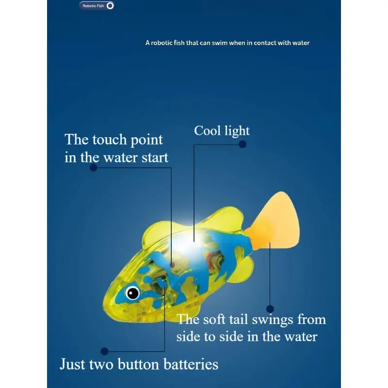 Children's Holiday Gift Bath Electronic Interactive Toy Light Swimming Fishing Simulation Color Pet Fish