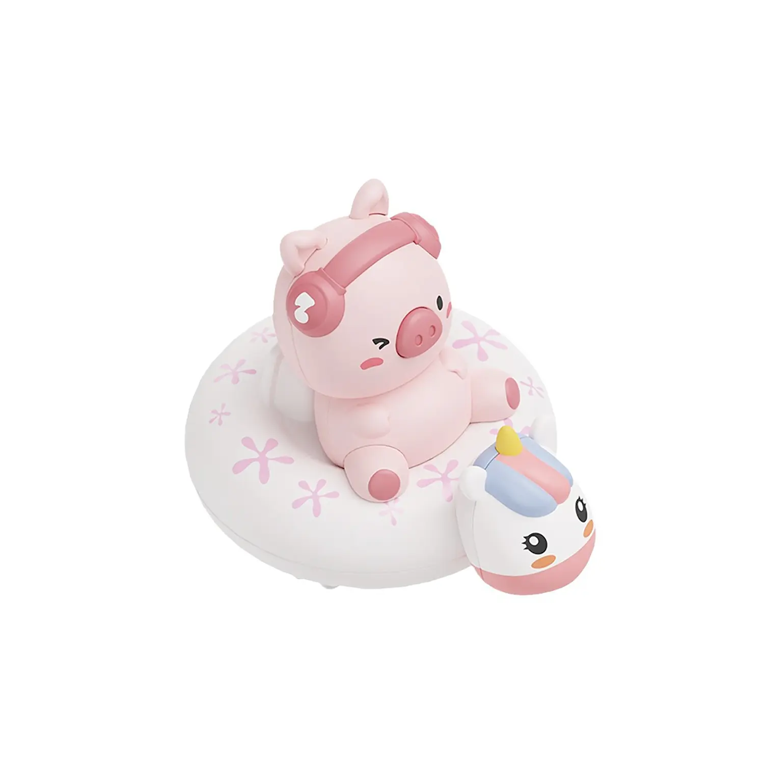 Children's Water Playing Chain Rabbit Cute Pig Swimming Circle Clockwork Rowing Baby Bathroom Shower Interactive Toy