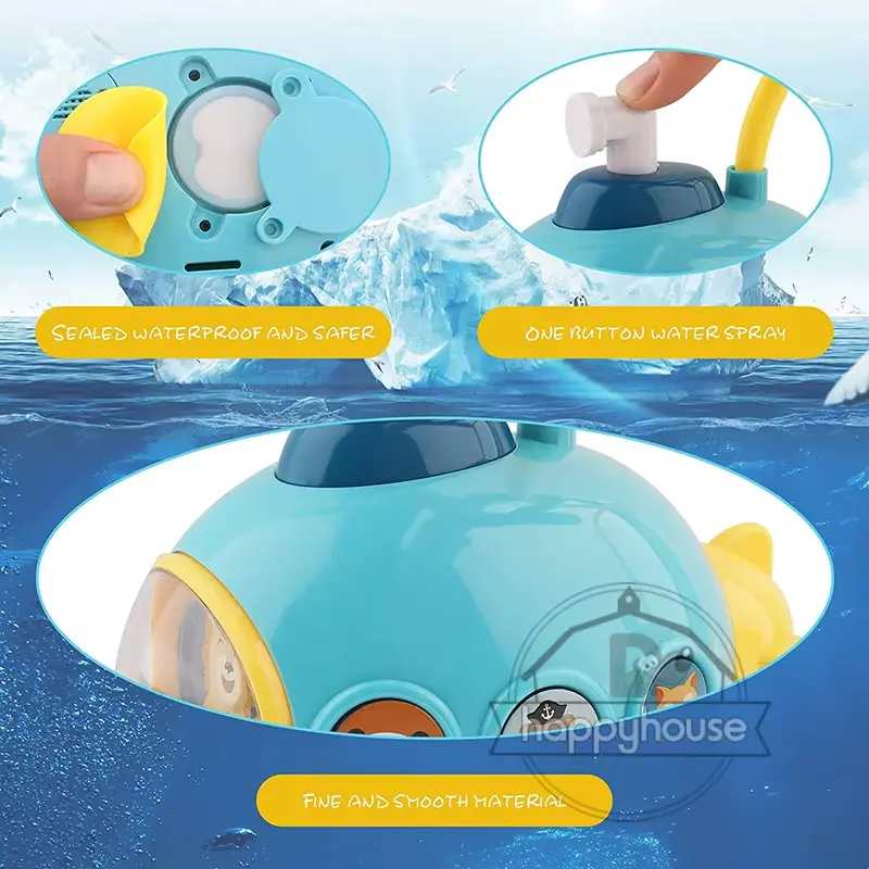 Recharge Baby Bath Toys for Kids Electric Submarine Shower Sucker Baby Toys Spray Water Toys Bathtub Toys Sprinkler Baby Shower