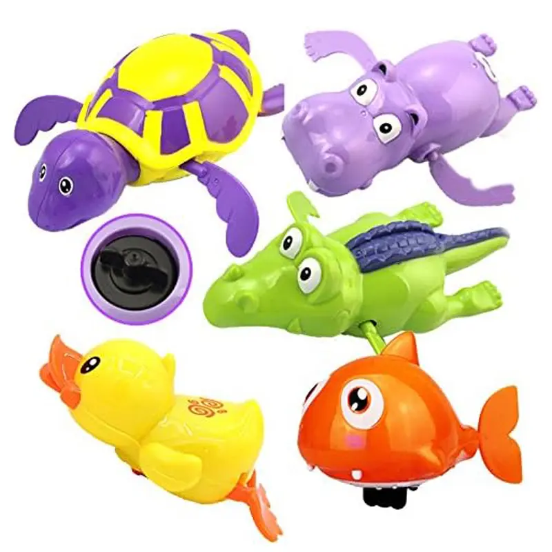Swimming Animal Toys , Wind Up Chain Bathing Water Animal kiss fish turtle Pool Float Bathtime Toys for Boys Girls