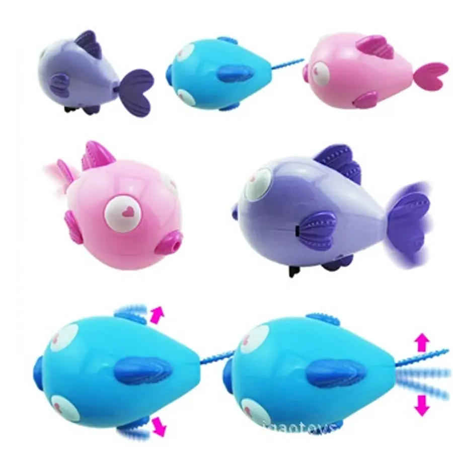 Swimming Animal Toys , Wind Up Chain Bathing Water Animal kiss fish turtle Pool Float Bathtime Toys for Boys Girls