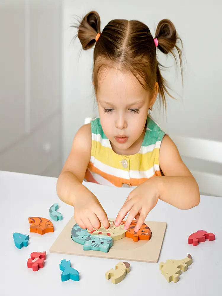 Wooden Educational Animal Jigsaw Puzzle Game Wooden animal parent-child puzzle Educational Animal Puzzle Baby Game