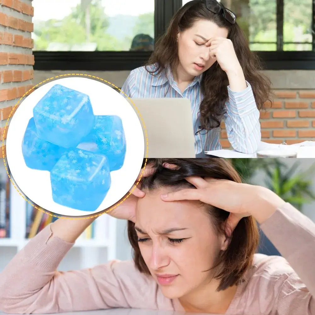 Soft Squeeze Stretch Toy for Stress Relief - Ice Cube Design