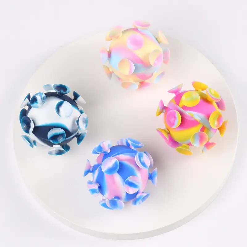 Unzip toy Magic Ball 3D suction cup ball children's gift suction cup toys