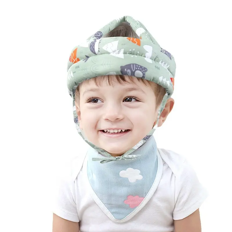 Organic Cotton Baby Helmet with 360° Protection - Ultra-Light Certified Safety Gear & Removable Padding