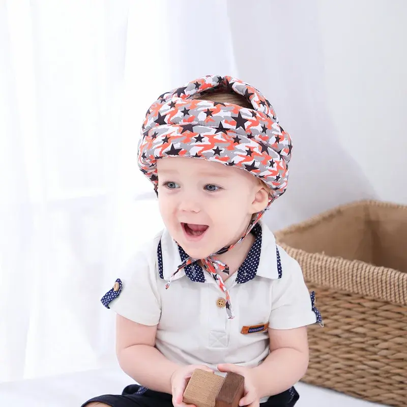 Organic Cotton Baby Helmet with 360° Protection - Ultra-Light Certified Safety Gear & Removable Padding
