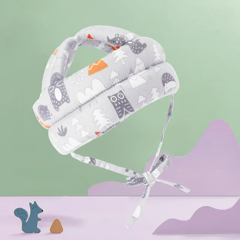 Organic Cotton Baby Helmet with 360° Protection - Ultra-Light Certified Safety Gear & Removable Padding