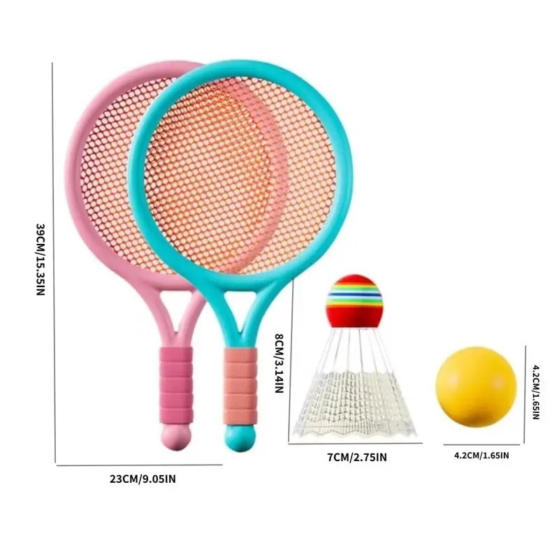 Kids Tennis & Badminton Racket Set - Lightweight Outdoor Sports Racket Portable Tennis & Badminton Gear for Children