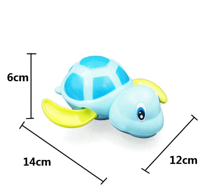Cartoon Cute Tortoise Baby Water Bath Toys Classic Kids Infant Bathroom Mini Colorful Soft Floating Animals Figure Clockwork Toy