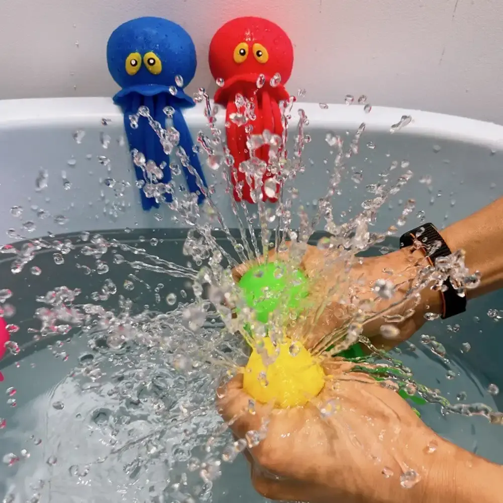 Baby Bath Toys Sponge Water Absorbing Octopus Squeezing Stress Relief Toys Summer Swimming Play Water Bath Toy for Children