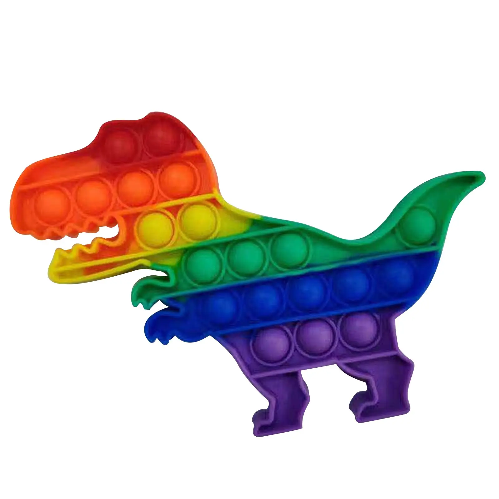 Rainbow Fidget Toys Pop Push Bubble Sensory Toys Funny Dinosaur Autism Needs Squishy Stress Reliever Toys for Kids Aнтистресс