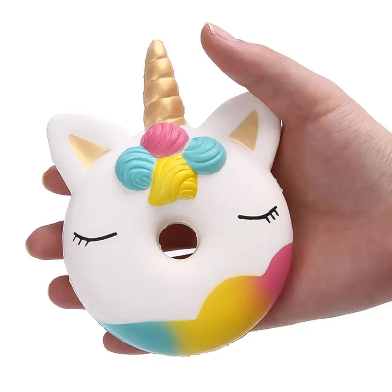 Jumbo Kawaii Unicorn Donut Squishy Cake Bread Squishies Cream Scented Slow Rising Squeeze Toy Kids Xmas Birthday Gift 13*9 CM