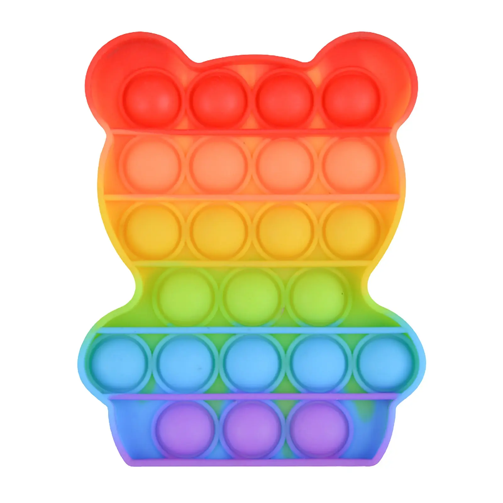 Rainbow Fidget Toys Pop Push Bubble Sensory Toys Funny Dinosaur Autism Needs Squishy Stress Reliever Toys for Kids Aнтистресс