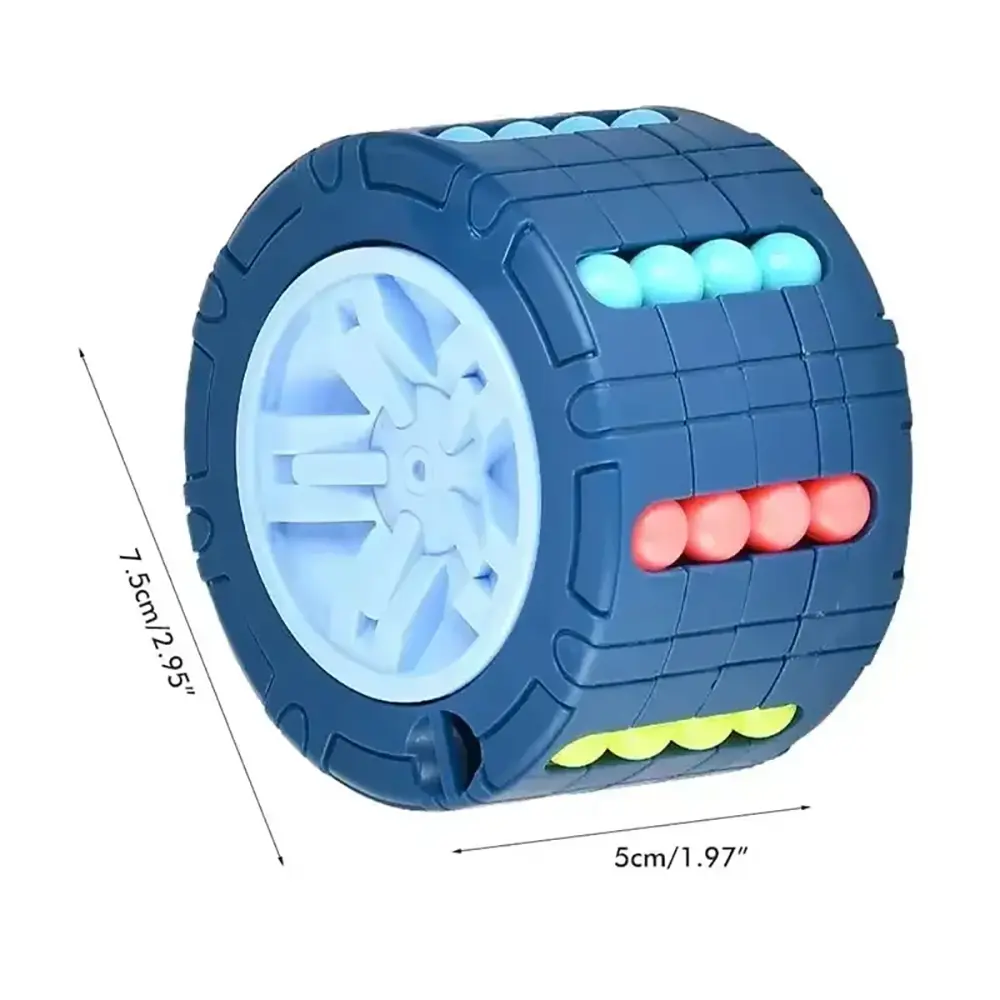 3D Cylinder Magic Bean Puzzle Cube Rotate Slide Gyro Fidget Toy Spinner Ball Anti Stress Fingertips IQ Games for Kid Adult