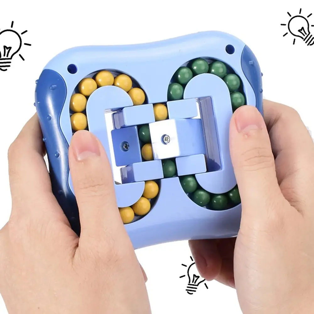 3D Cylinder Magic Bean Puzzle Cube Rotate Slide Gyro Fidget Toy Spinner Ball Anti Stress Fingertips IQ Games for Kid Adult