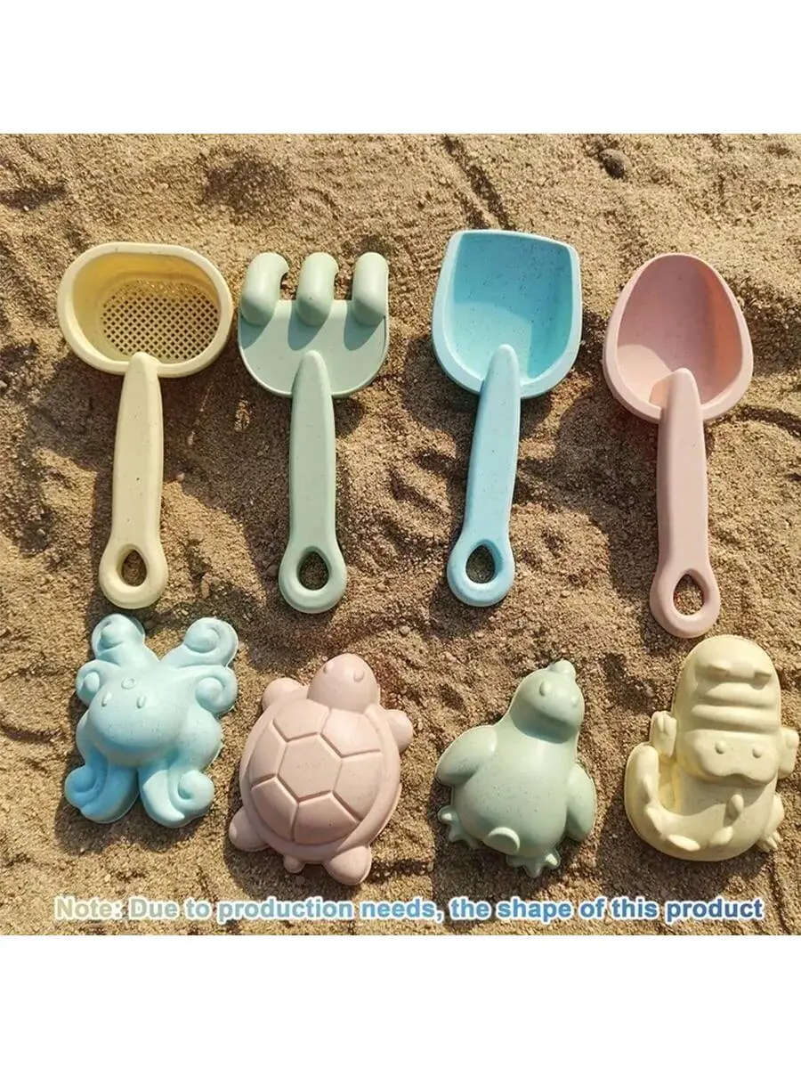 11PCS beach toy set Children's outdoor beach toy set New folding bucket dredging shovel children's beach sand play tool set