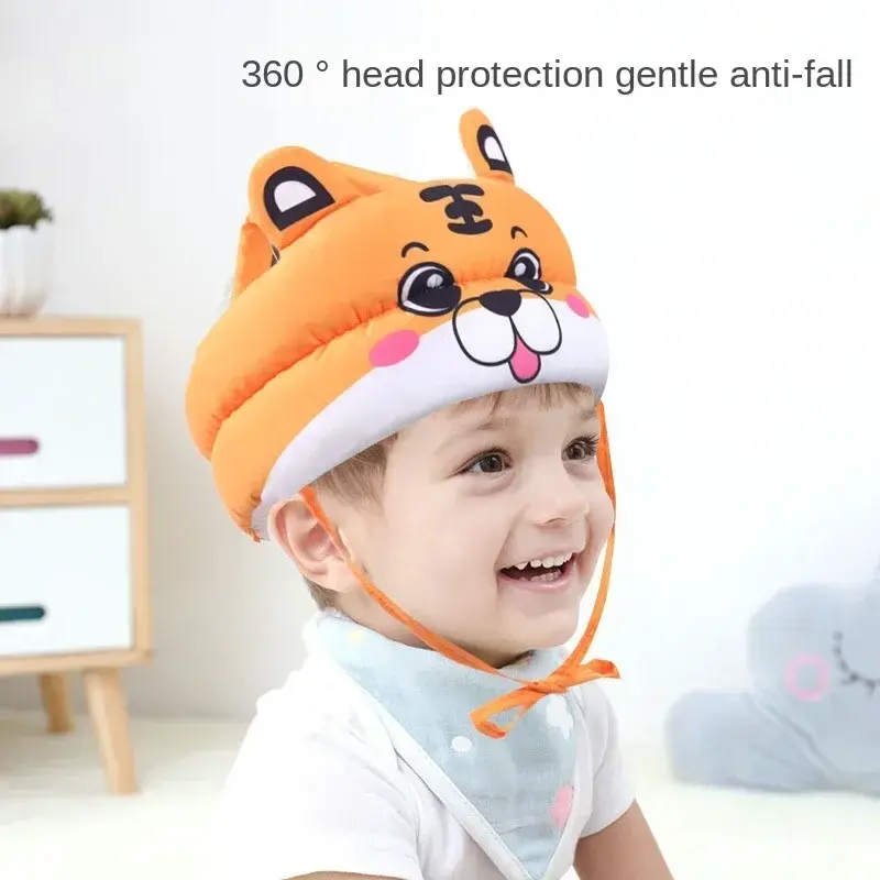 Baby Safety Helmet Head Protection Headgear Toddler Anti-fall Pad Cartoon Breathable and Adjustable Children Learn To Walk Cap