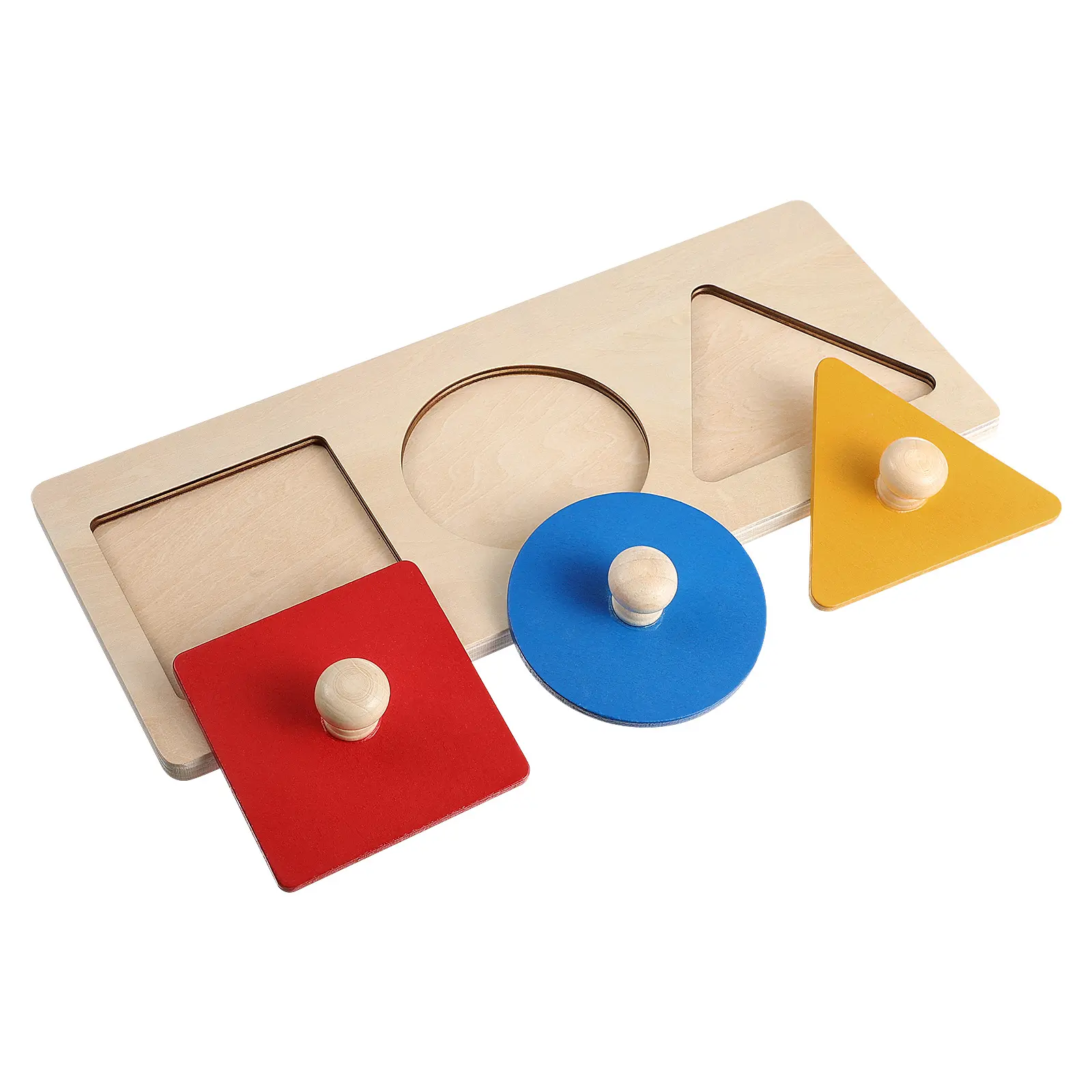 Puzzle Geometric Panel Kids Geometry Toy Mini Learning Material Sensorial for Toddler Math Bamboo Early Education