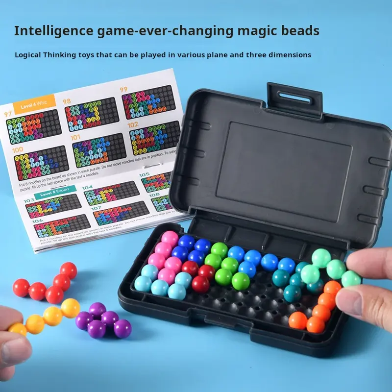 120 Challenge IQ 3D Game Children's Logical Thinking Wisdom Magic Beads Quickly Transform Pyramid Beads Montessori Toy Gifts