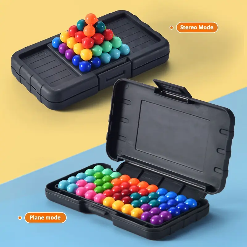 120 Challenge IQ 3D Game Children's Logical Thinking Wisdom Magic Beads Quickly Transform Pyramid Beads Montessori Toy Gifts