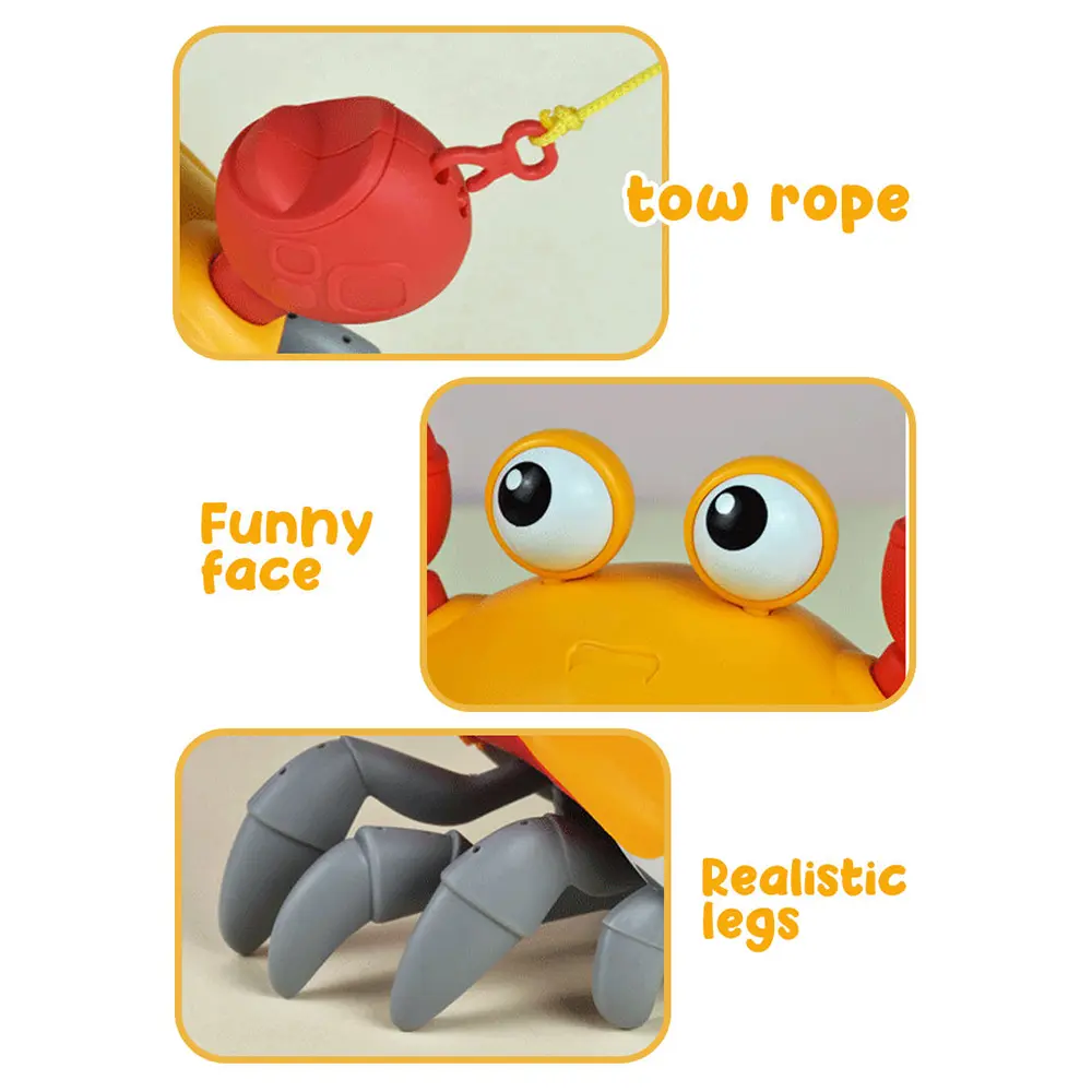 Children's clockwork crab octopus toys can be dragged and swimn