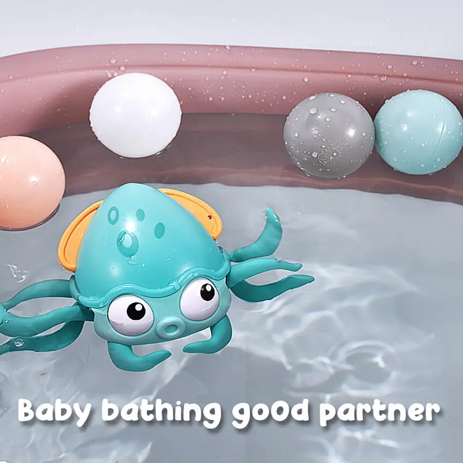 Children's clockwork crab octopus toys can be dragged and swimn