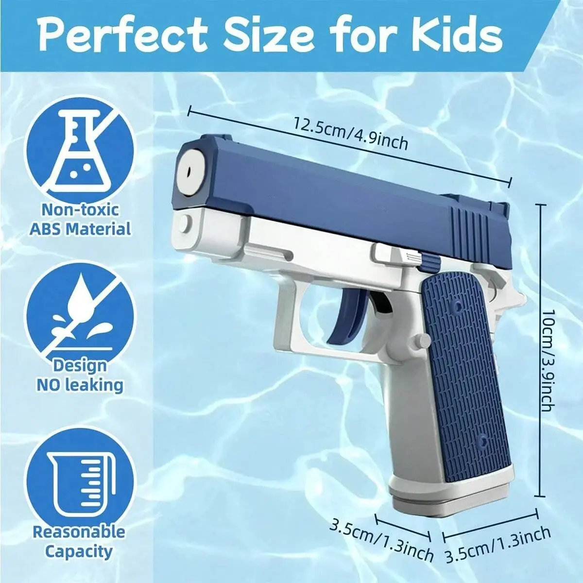 M1911 Water Pistol Toy - High-Power Squirt Gun for Kids & Adults, Summer Pool Beach Outdoor Water Blaster for Fun Shooting Games