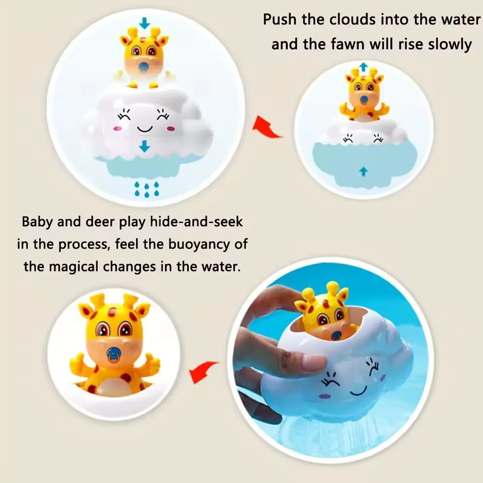 Baby Bath Toy, Bathing Cute Swimming Water Spraying Clouds Shower Bath Summer Sprink Toy Kids Water Playing Bathroom Shower Tool