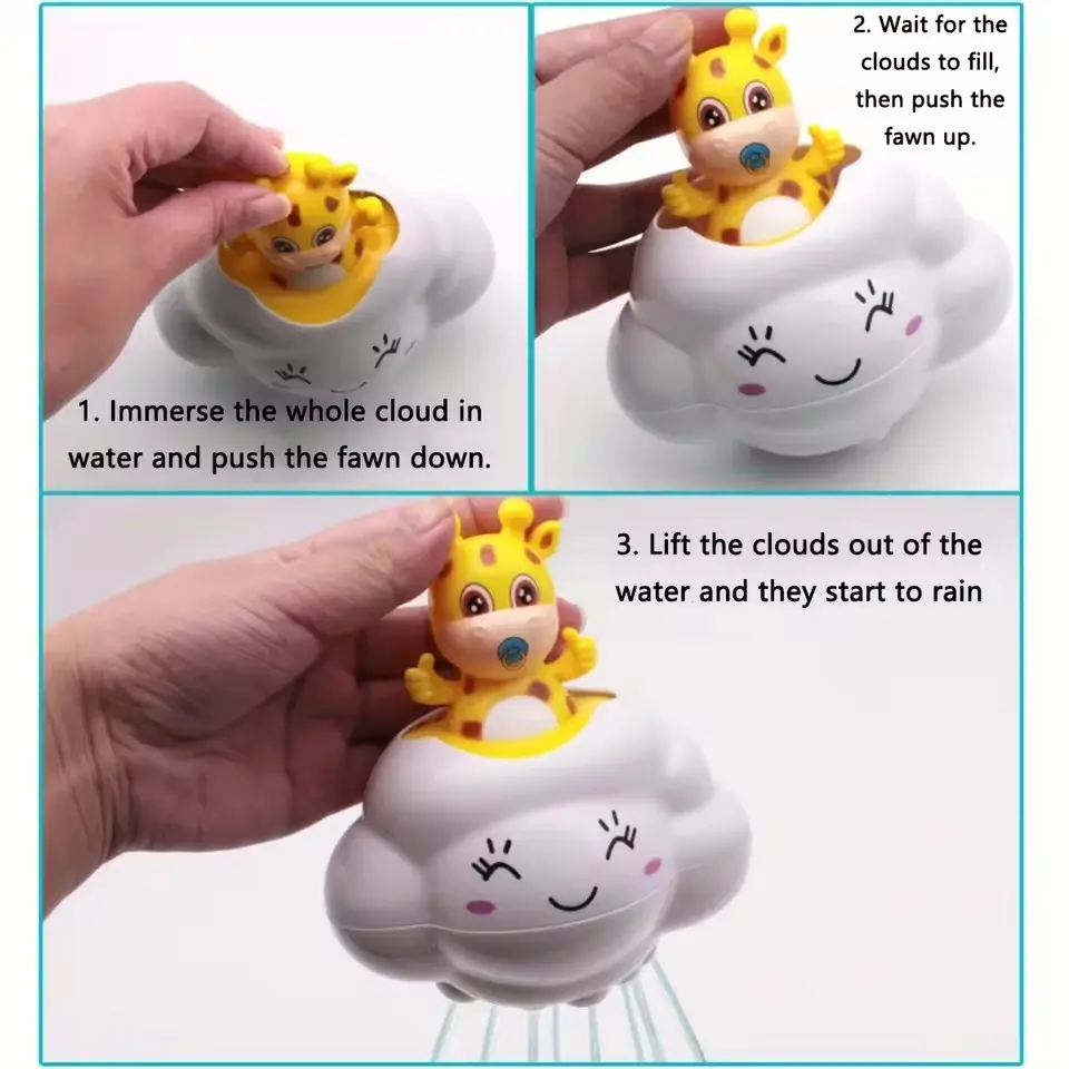 Baby Bath Toy, Bathing Cute Swimming Water Spraying Clouds Shower Bath Summer Sprink Toy Kids Water Playing Bathroom Shower Tool
