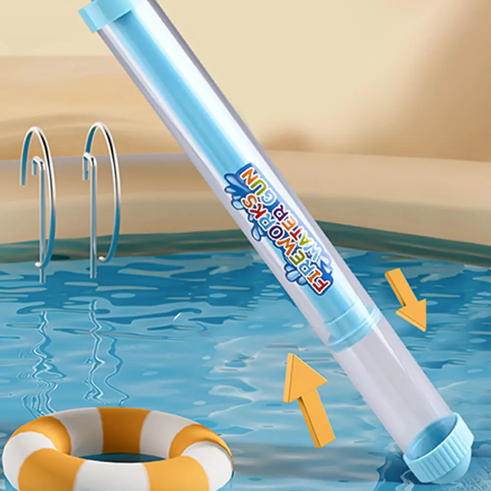 Fireworks Water Gun Water Spray Toy Large Capacity Tube Beach Water Fighting Toy Pull-Out Sprinkler Toy for Bathing Pool Party