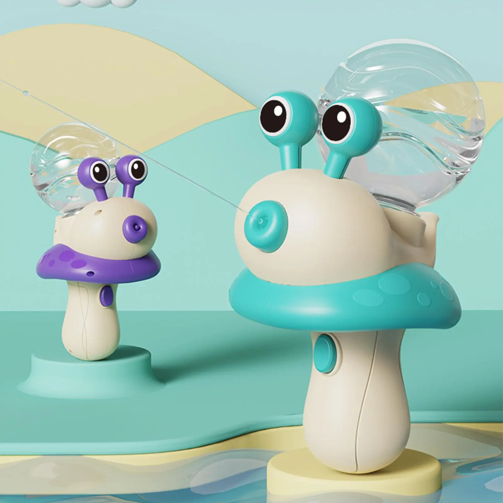 Water Shooters for Kids Snail Shape Water Fighting Toy Portable Toddler Electric Toy Sprinkler for Swimming Pool Camping
