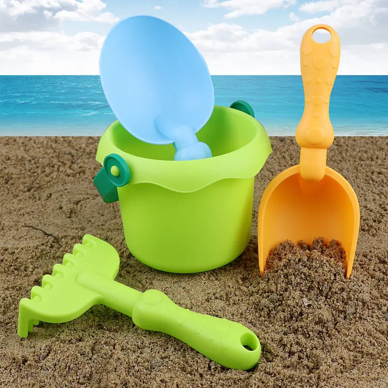 3/4pcs Children's Beach Toy Set Baby Beach Game Large Sand Shovel Beach Bucket Sand Digging Tool Toy Kids Gift